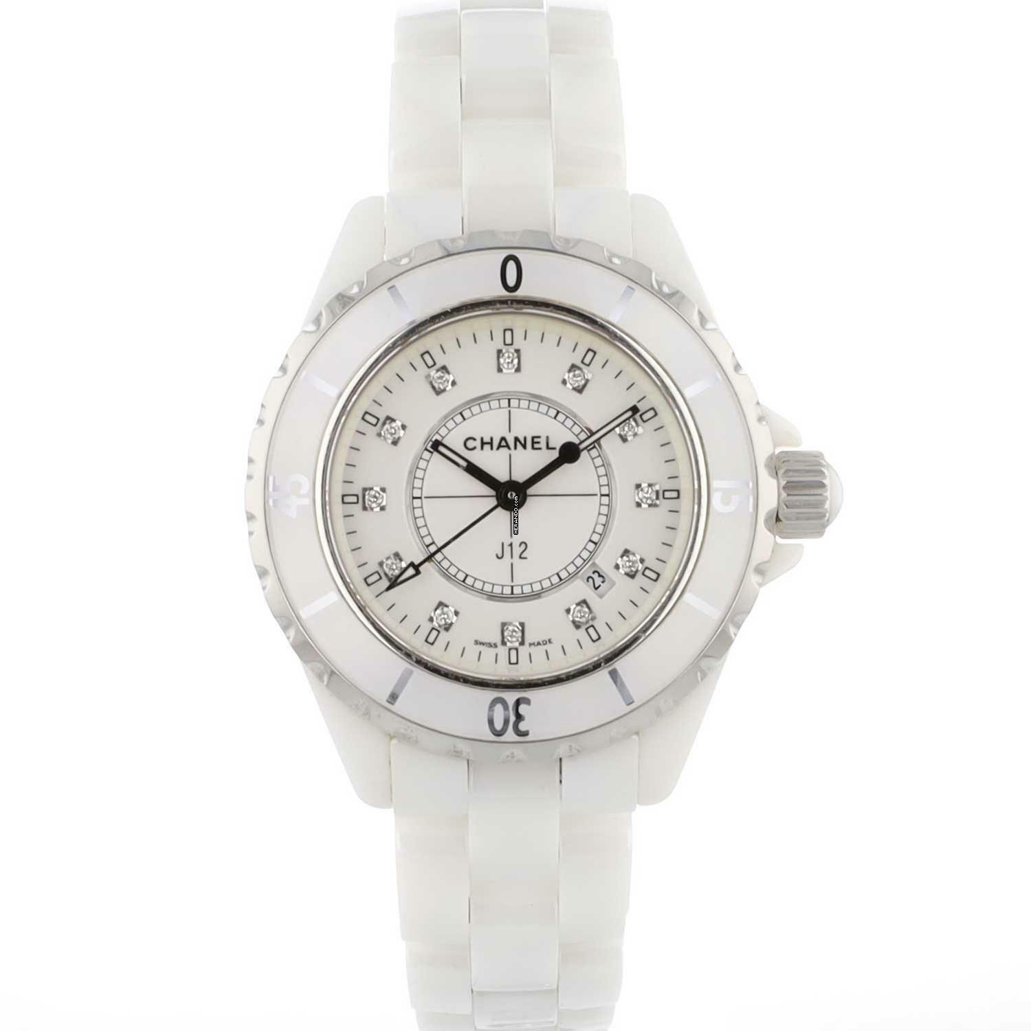  Chanel J12 White Ceramic 33MM Diamond Dial </h1> 