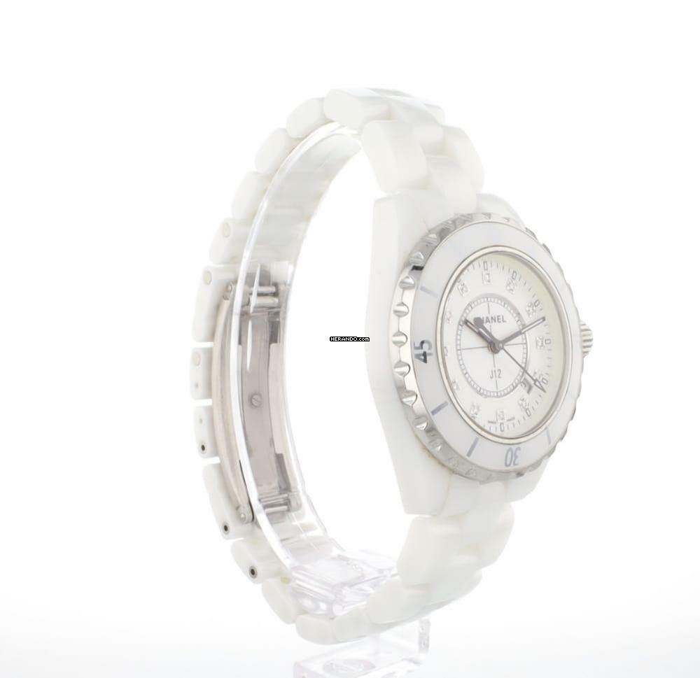 Thumbnail von Chanel J12 White Ceramic 33MM Diamond Dial </h1>