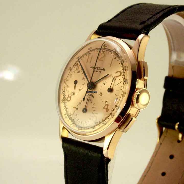  Universal Genève 18k Rose Gold Chronograph </h1> 