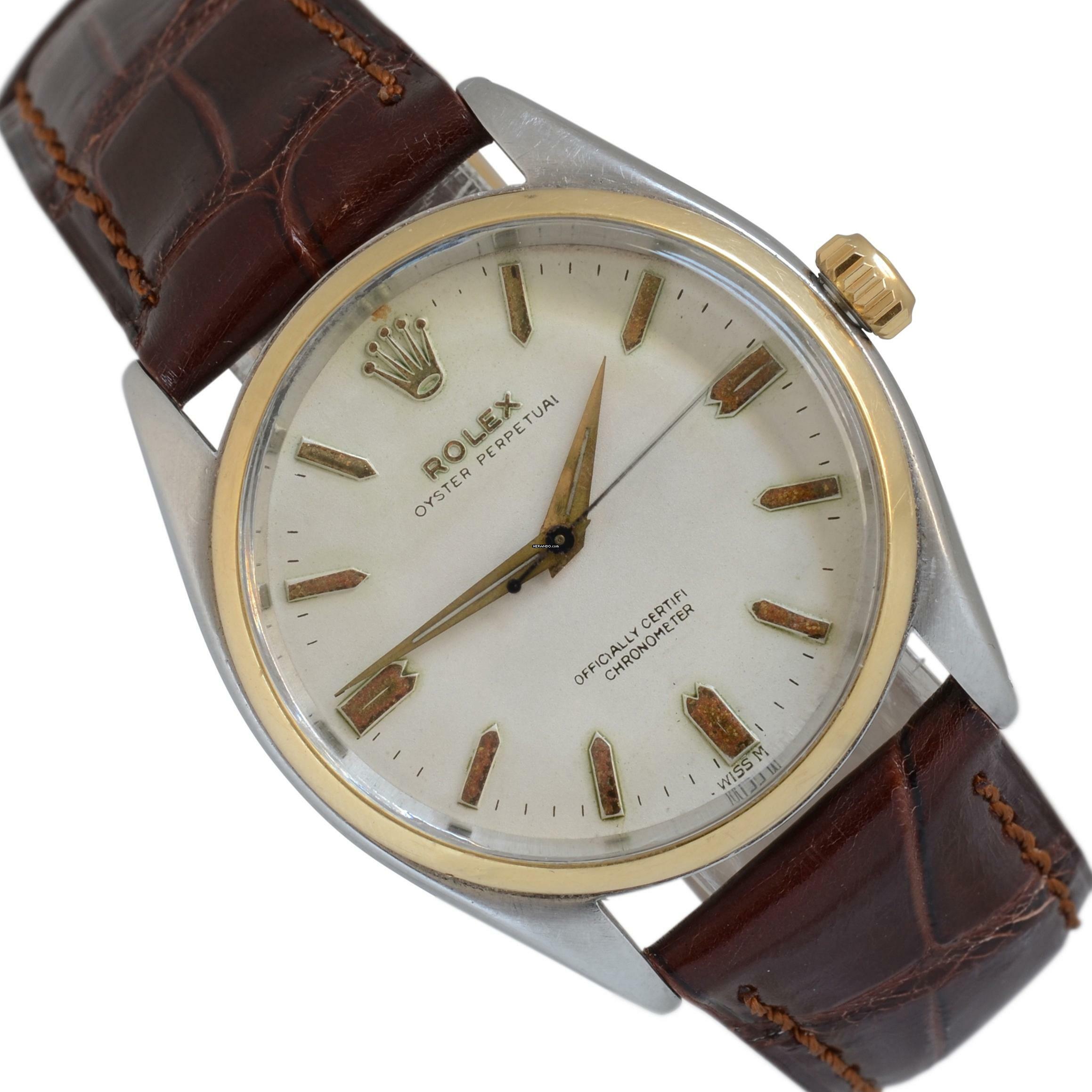 Rolex Oyster Perpetual 34 6564 34MM Ivory dial Automatic 1955's