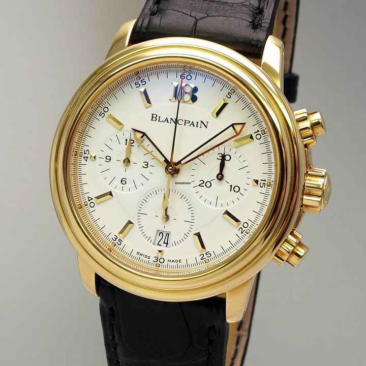  Blancpain Léman Chronograph 2185 Gold 18k/750 Box+docs  