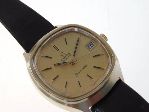  Omega Seamaster Herrenuhr 37,5 mm Goldhaube Caliber 1310 von 1973 </h1> 