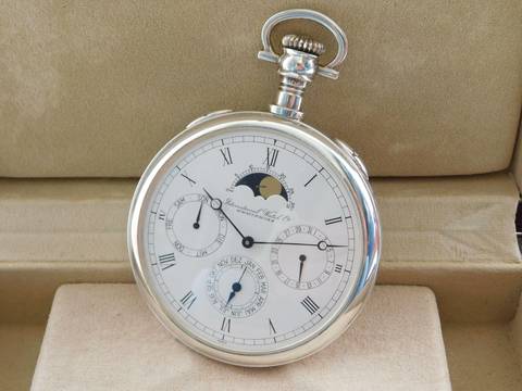  IWC Pocket Watch Taschenuhr Voll Calender N.O.S mit original Box Limited Edition No 171 v 1000 </h1> 
