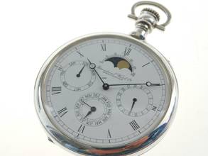 Thumbnail von IWC Pocket Watch Taschenuhr Voll Calender N.O.S mit original Box Limited Edition No 171 v 1000 </h1>