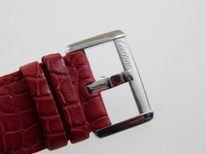 Thumbnail von Cartier Tank Divan XL Edelstahl mit original Krokoband im Top Zustand </h1>