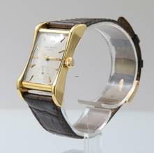 Thumbnail von Patek Philippe Hour Glass 2456 roof tile silver dial gold 18KT with Extract Patek 1950’s