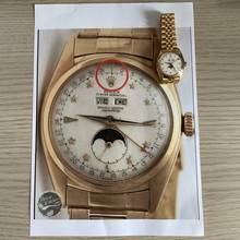 Thumbnail von Rolex Oyster Perpetual 36 Stelline 6062 Triple Calendar Moonphase yellow gold 18KT Full Set 1952’s </h1>