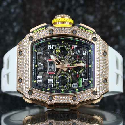  Richard Mille RM 011 11-03 Roségold - Factory Diamond Set - like New - Fullset - 2021 