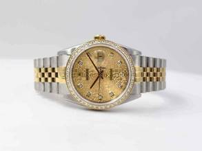 Thumbnail von Rolex Datejust 36 16233 Gold Jubilee Dial With Diamonds - After Diamonds Bezel
