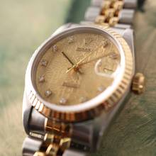 Thumbnail von Rolex Lady-Datejust 26 Steel Gold Jubilee Fluted Champagne Diamond Logo Dial </h1>