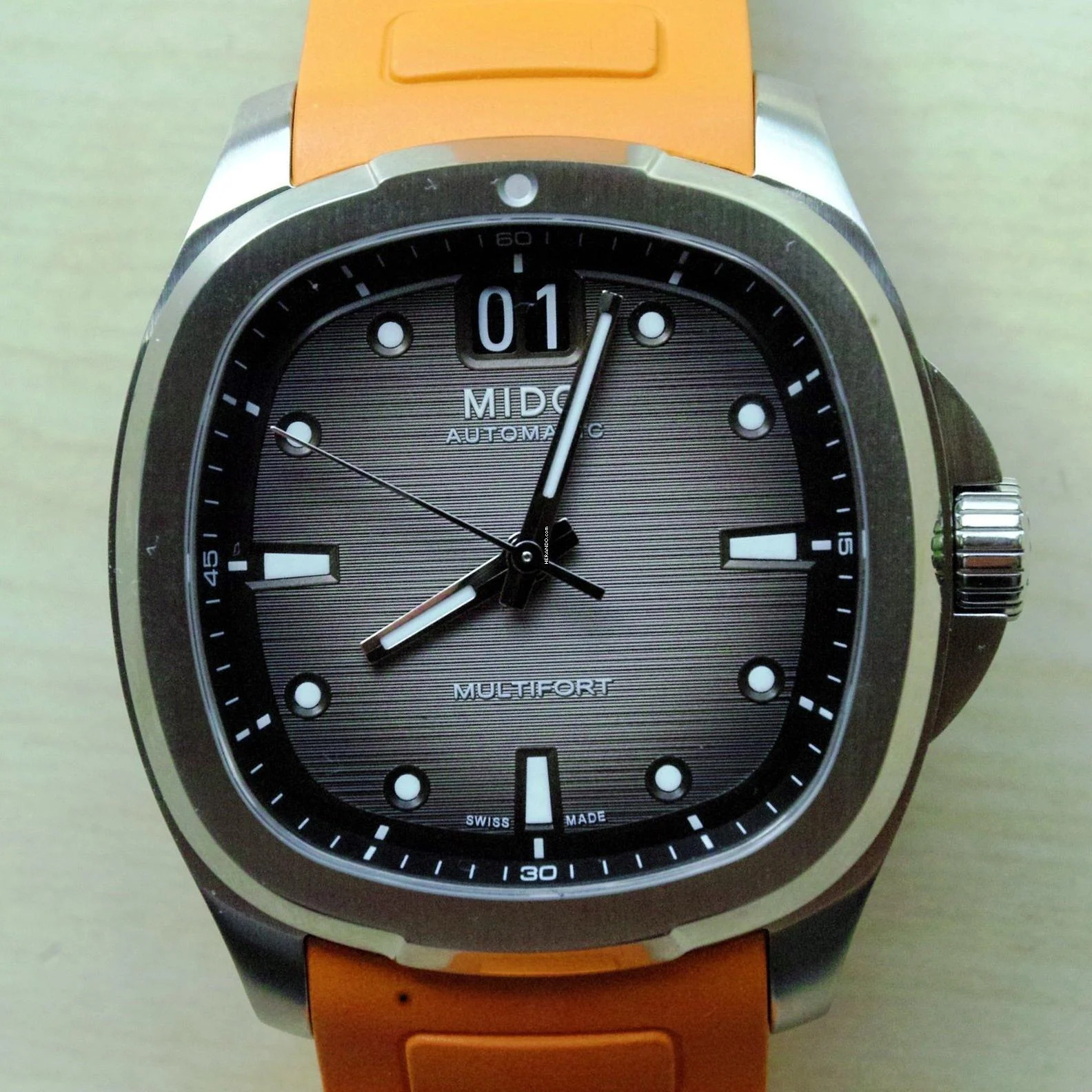  Mido Multifort TV Big Date Grey Dial New Full Set 