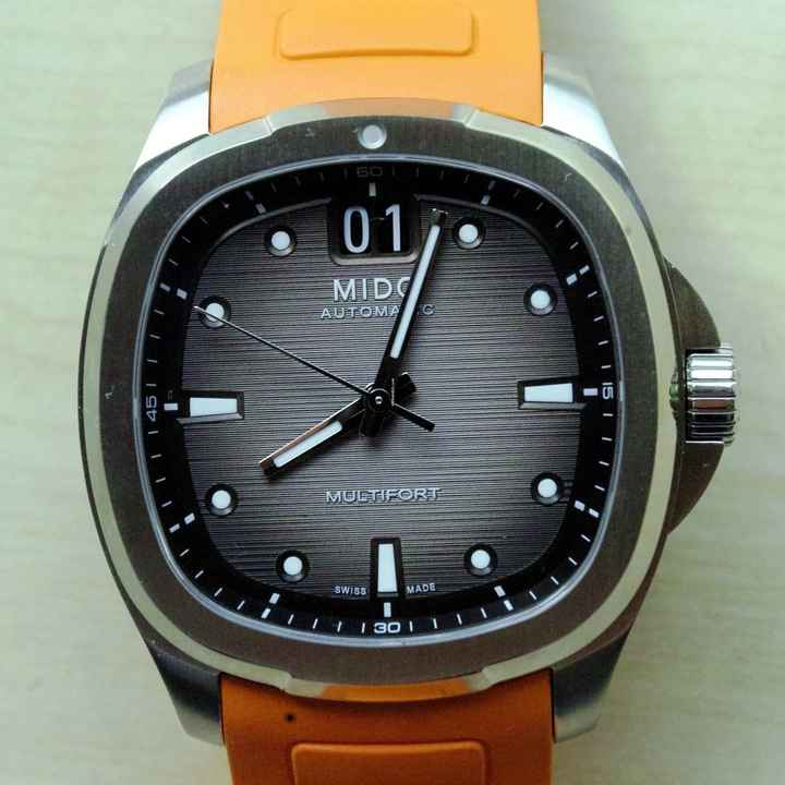  Mido Multifort TV Big Date Grey Dial New Full Set 