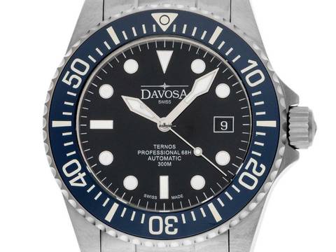  Davosa Ternos Professional 68H Stahl Automatik Armband Stahl 42mm Ref.161.538.40 Box&Pap. Full Set Neu 