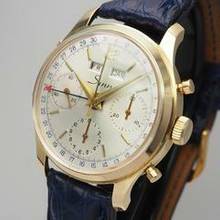 Thumbnail von Sinn Triple Date Chronograph Vintage 1960 Gold 14k/585 by Gallet RARE </h1>