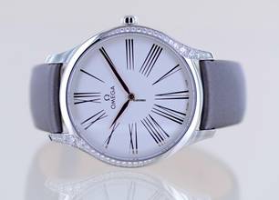 Thumbnail von Omega De Ville Trésor 39mm Dresswatch Lady Silver Rose Dial Diamond Case B+P