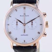 Thumbnail von Blancpain Villeret 18K Roségold Chronograph 40mm white dial Automatic Dresswatch rar </h1>