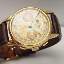 Thumbnail von Ulysse Nardin Triple Date Chronograph Vintage um 1940 Gold 18k/750 RARE