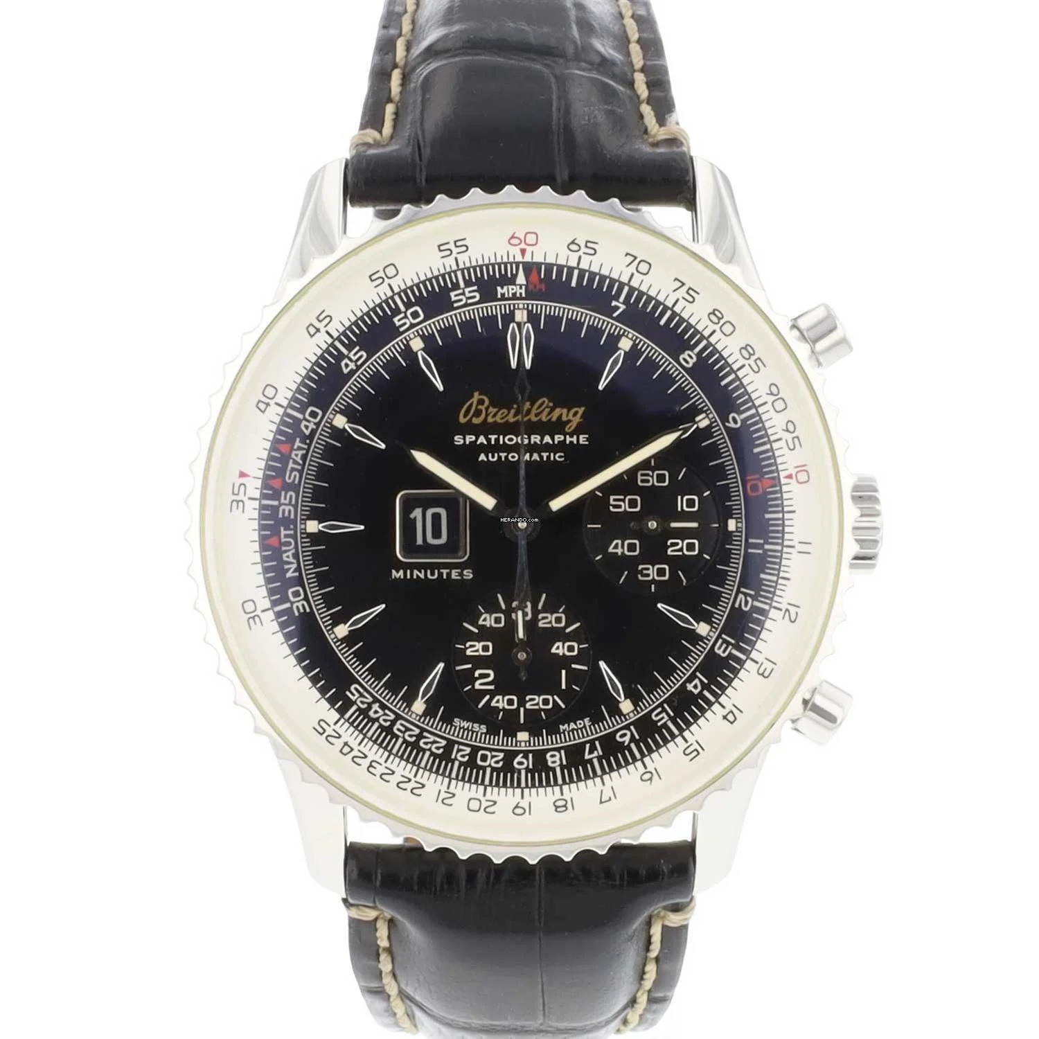  Breitling Montbrillant Spatiographe Black Dial  