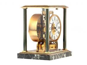 Thumbnail von Jaeger-LeCoultre Atmos Vendome Empire Messing Gelbgold Marmor Ref.5812 Vintage Bj.1969 Beschreibung </h1>
