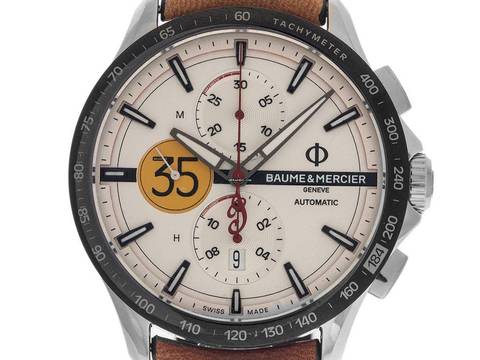  Baume & Mercier Clifton Chronograph Indian Motorcycle Ref.M0A10404 2018 Full Set Ungetragen 