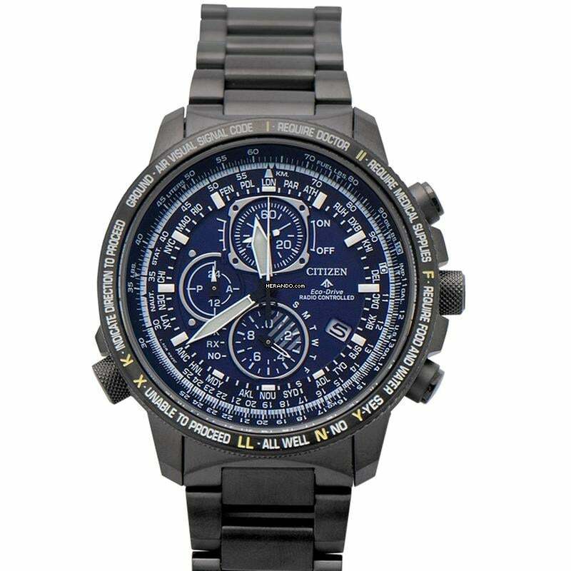  Citizen AT8195-85L - Eco-Drive Blue Dial Titanium Men's Watch </h1> 