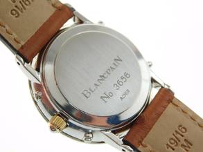 Thumbnail von Blancpain Villeret Automatik Vollkalender Mondphase 34 mm Herrenuhr Stahl Gold mit Straussenband TOP </h1>