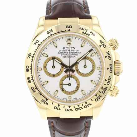  Rolex Daytona Yellow Gold White Dial </h1> 