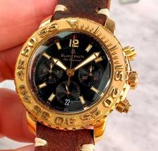 Thumbnail von Blancpain Air Command Chronograph Rose Gold ref 2285 Automatic FULL SET - LIMITED Edition 2285