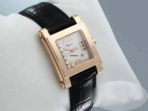 Thumbnail von Chopard Happy Sport Square Rosegold 750 275321 Diamanten Diamonds 18kt Rose Gold Mother Of Pearl </h1>