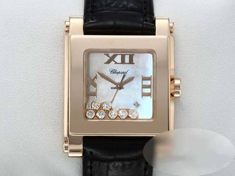  Chopard Happy Sport Square Rosegold 750 275321 Diamanten Diamonds 18kt Rose Gold Mother Of Pearl </h1> 