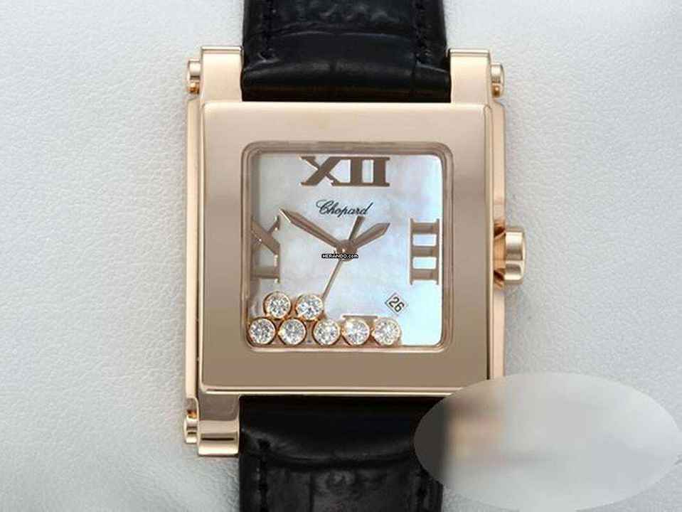  Chopard Happy Sport Square Rosegold 750 275321 Diamanten Diamonds 18kt Rose Gold Mother Of Pearl </h1> 