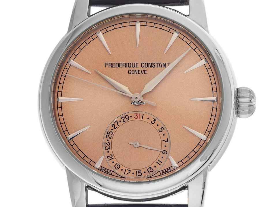  Frederique Constant Manufacture Classic Date Stahl Automatik Armband Krokoleder Faltschließe Ref.FC-706SAL3H6 Box&Pap Full Set Neu 