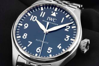 Thumbnail von IWC Große Fliegeruhr Big Pilot´s Watch Stahl Automatik Armband Stahl 43mm Ref.IW329304 Bj.2024 Box&Pap. Full Set Ungetragen