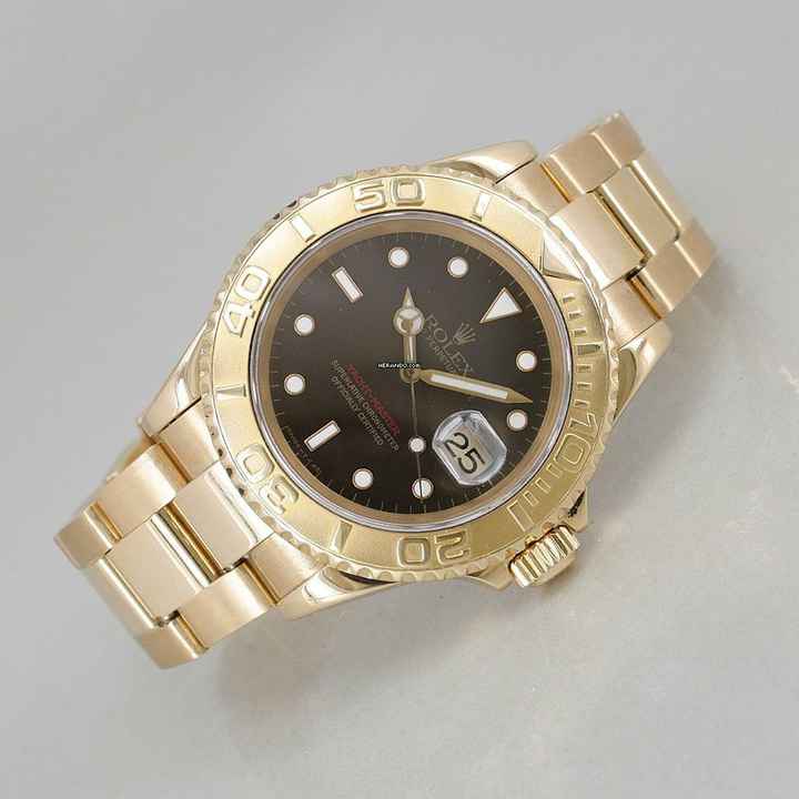  Rolex Yacht-Master 40 18k Gold Tropical Dial LC 100 Full Set </h1> 