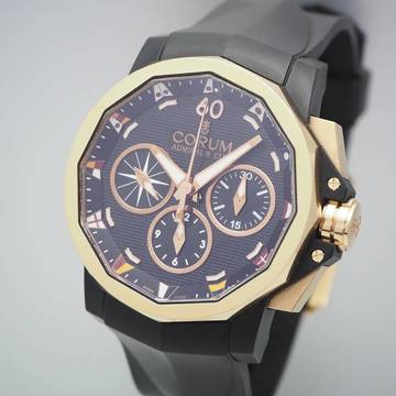  Corum Admiral's Cup Rattrapante Chronograph 01.0008 LIMITED 600 Gold 18k/750 Box+Papiere  