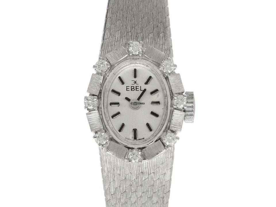  Ebel Art Deco Lady 18kt Weißgold 1978 original Box sehr gut Vintage  