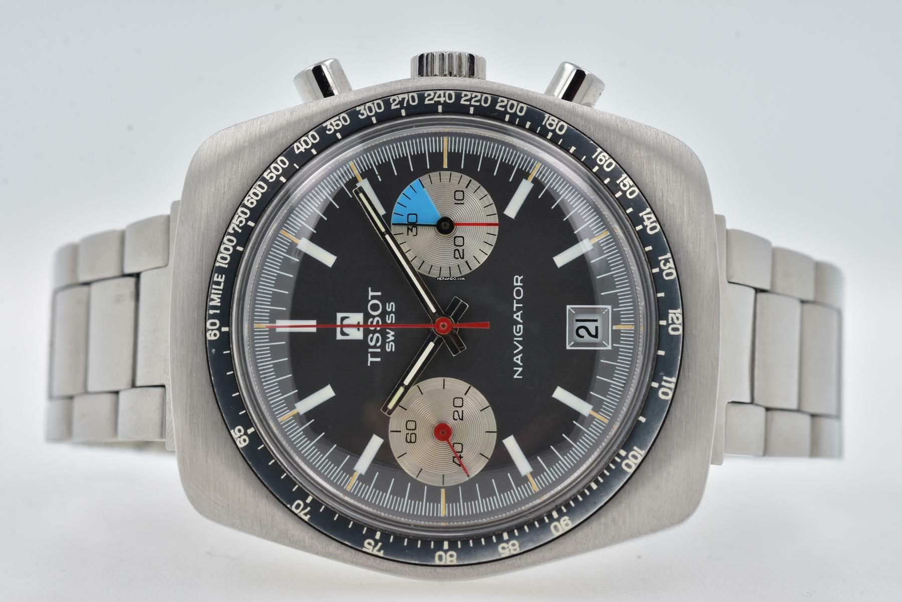  Tissot Navigator Chronograph 40532 Vintage Mint  