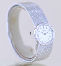 Thumbnail von Patek Philippe Lady 18K whitegold guilloche Dial Case Dresswatch Milanaise super rar </h1>