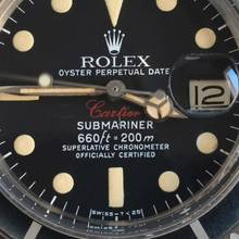Thumbnail von Rolex Submariner Date 1680 Date with Cartier red colour written 1979's </h1>