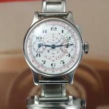 Thumbnail von Longines Mega Rare Caliber 15 Oversize steel chrono vintage no 13ZN </h1>