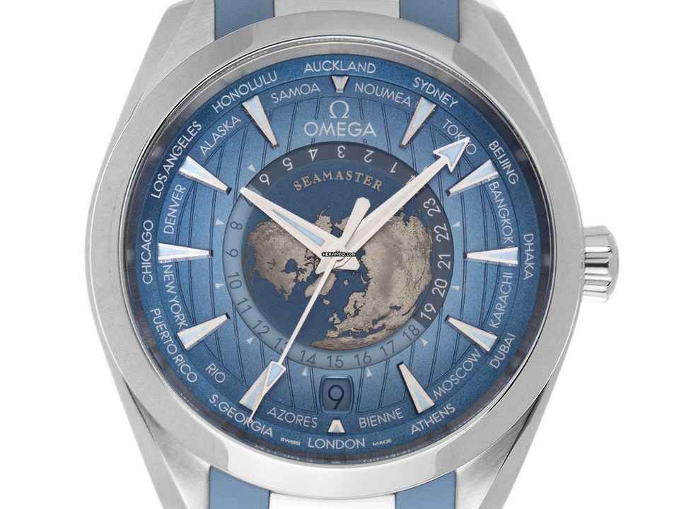  Omega Seamaster Aqua Terra Worldtimer 150m GMT Woldtimer Ref.220.12.43.22.03.002 2024 Full Set Ungetragen 