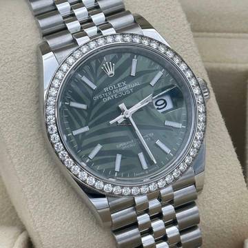  Rolex Datejust 36 126284RBR 2024 palm diamond bezel discontinued green grün unworn </h1> 