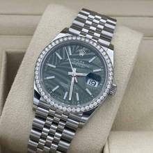 Thumbnail von Rolex Datejust 36 126284RBR 2024 palm diamond bezel discontinued green grün unworn </h1>