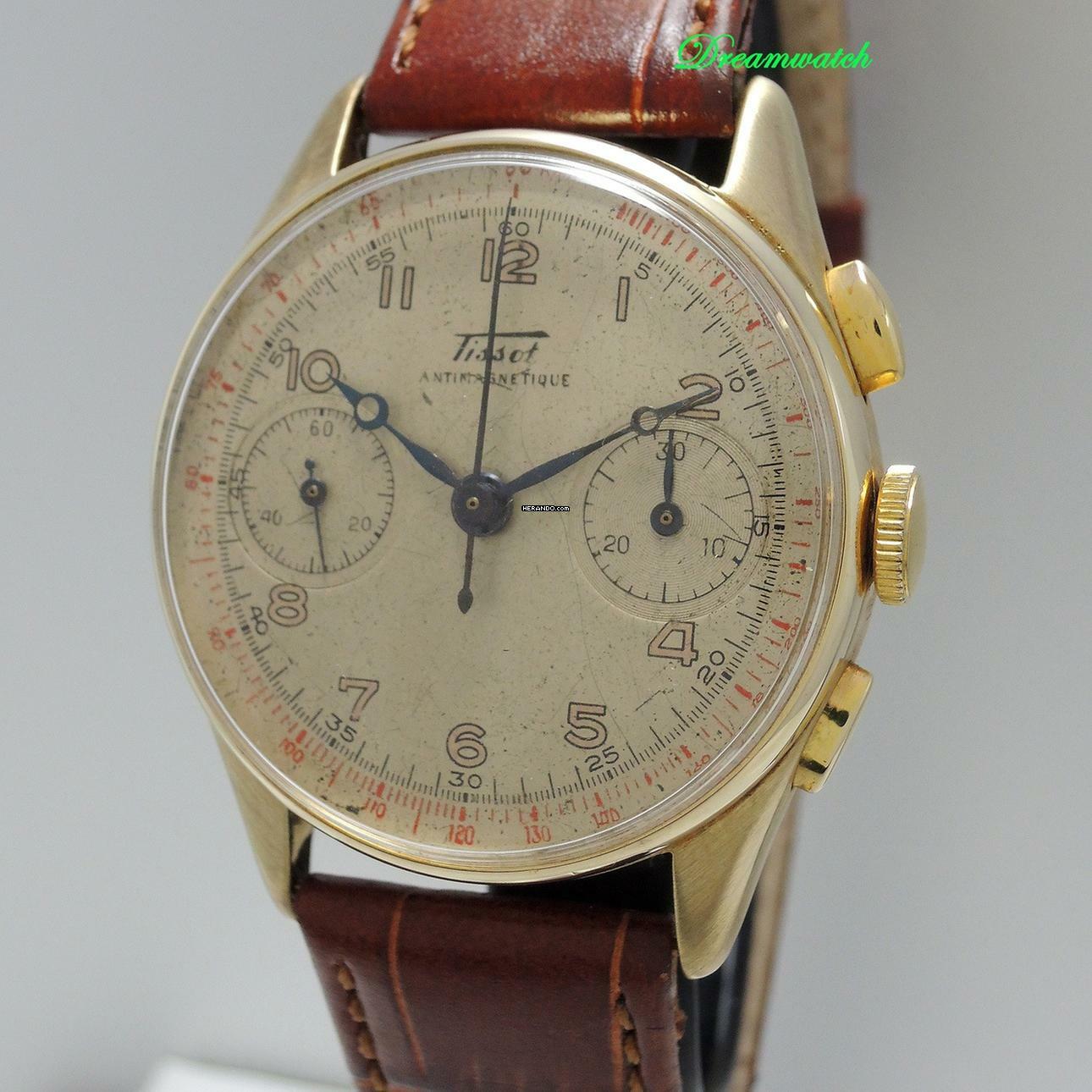  Tissot Chronograph Vintage - Cal. 15TL 14k 585 Gold </h1> 