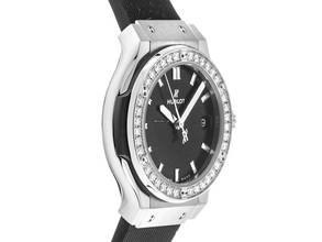 Thumbnail von Hublot Classic Fusion Quartz Black Titan Diamanten Ref.581.NX.1470.RX.1104 Full Set Ungetragen