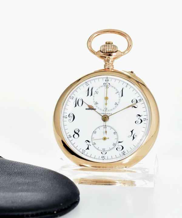  Longines Taschenuhr Chronograph Cal. 19.73 - 14ct Gold  