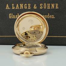 Thumbnail von A. Lange & Söhne 18k Gold Qualität 1A Taschenuhr 1898 Original Etui und Zertifikat Sehr schöner Zustand </h1>