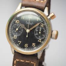 Thumbnail von Hanhart Vintage Monopusher Eindrücker Chronograph WW2 Cal.40/50 </h1>