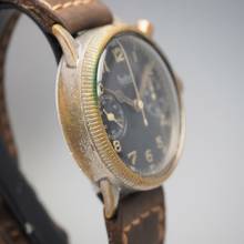 Thumbnail von Hanhart Vintage Monopusher Eindrücker Chronograph WW2 Cal.40/50 </h1>