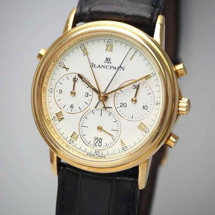  Blancpain Villeret Rattrapante Chronograph 1186 Gold 18k/750 Box+Docs </h1> 